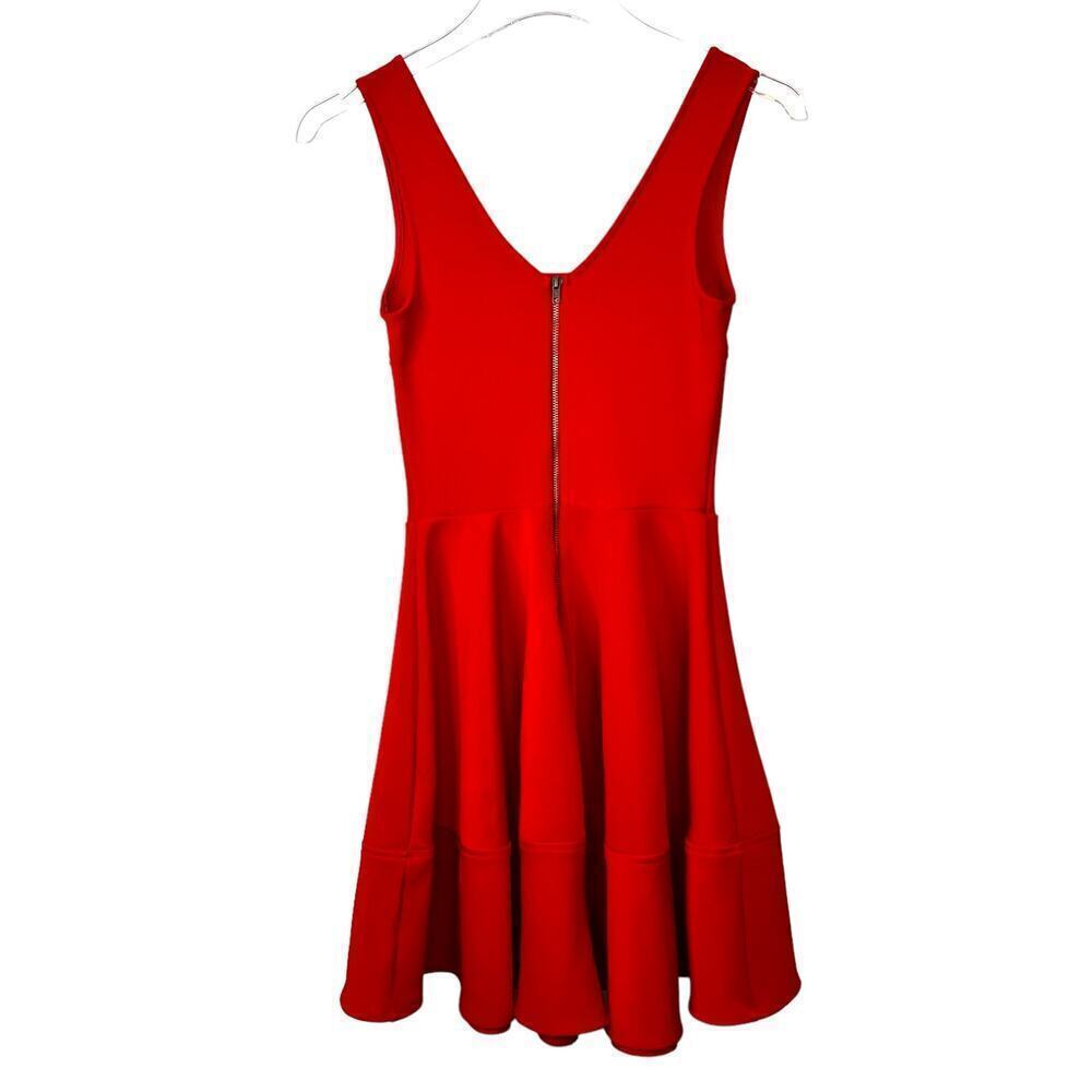 LULUS Home Before Daylight Red Square Neck Sleeveless Skater Dress Size Small - Picture 6 of 10